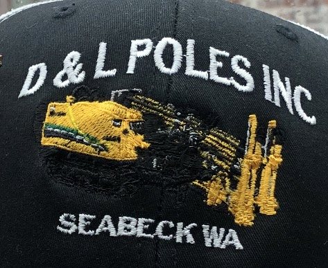 D & L Poles Inc. logo hat
